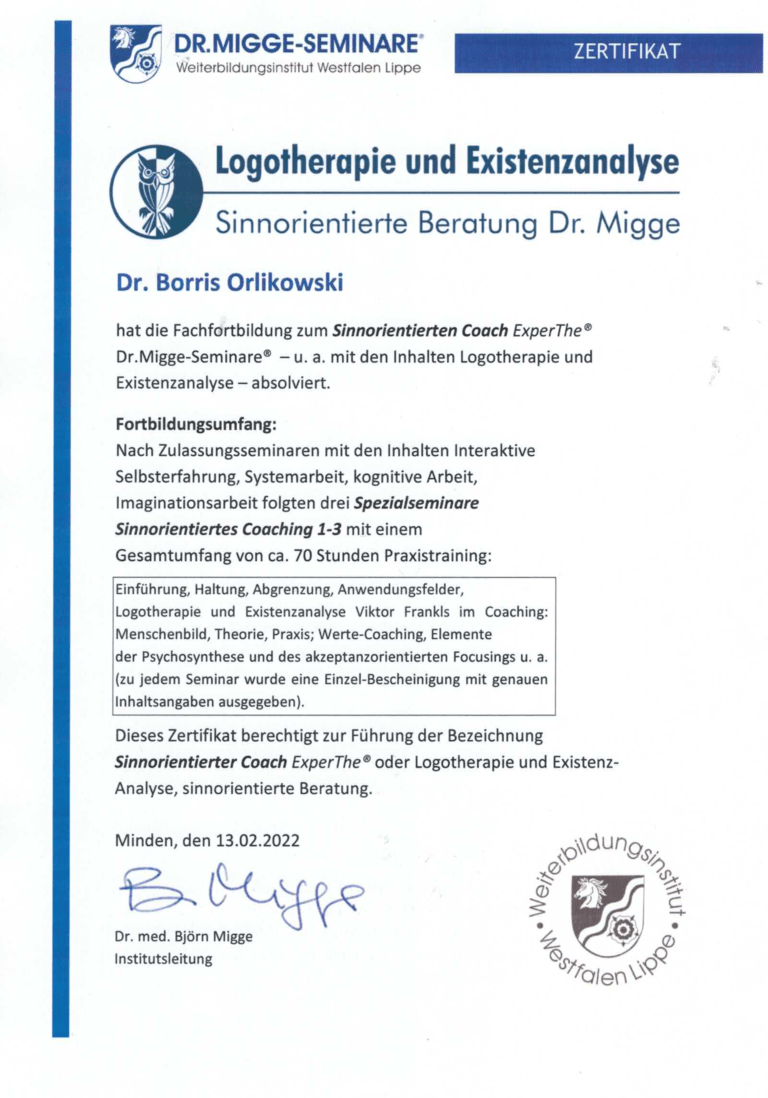 Sinn Zertfikat